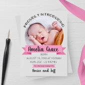 Vertikal stolz Geburtsankündigung vorstellen Ankündigung