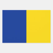 Vertikal Ukraine Flaggen blau und gelb monogramm Geschenkpapier Set (Vorderseite 2)