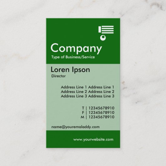Vertikal verbannt - Grün (006600) Visitenkarte (Vorderseite)