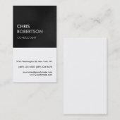 Vertikal-Weiß-Grau-attraktive Visitenkarte (Vorne/Hinten)