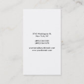 Vertikal weißes schwarzes Rot attraktive Visitenka Visitenkarte (Rückseite)