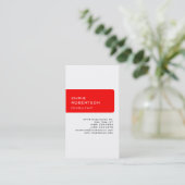 Vertikal-White-Red-attraktive Visitenkarte (Stehend Vorderseite)