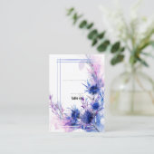 Vertikal, zweiseitig 💙 Cornflower Reverie Platzkarte (Stehend Vorderseite)