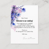 Vertikal, zweiseitig 💙 Cornflower Reverie Platzkarte (Rückseite)