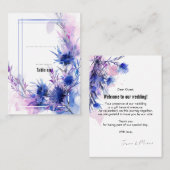 Vertikal, zweiseitig 💙 Cornflower Reverie Platzkarte (Vorne/Hinten)