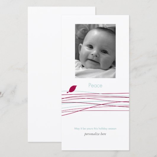 Vertikale 1-Foto-Karte (Vorne/Hinten)