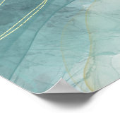 Vertikale Abstrakte Seascape Moderne Abstrakte Kun Poster (Ecke)