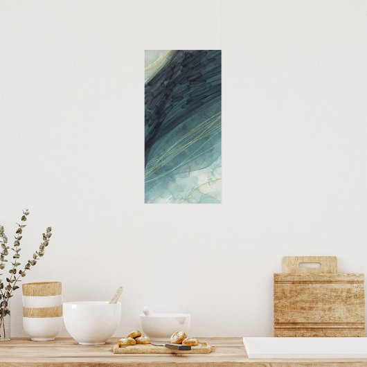 Vertikale Abstrakte Seascape Moderne Abstrakte Kun Poster (Küche)