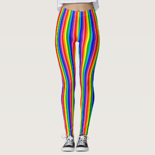 Vertikale Acht-Streifen-Regenbogen-Fahne Stolz Leggings