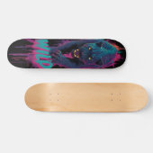 Vertikale, aggressive Illustration eines schwarzen Skateboard (Horizontal)