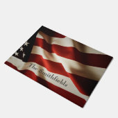 Vertikale amerikanische Flagge Fußmatte (Schrägansicht)