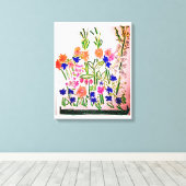 Vertikale Anordnung Leinwanddruck (Insitu (Holzboden))