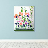 Vertikale Anordnung Leinwanddruck (Insitu (Holzboden))