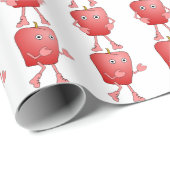 Vertikale Äpfel Geschenkpapier (Rolleneckpunkt)