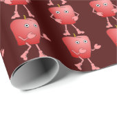 Vertikale Äpfel Geschenkpapier (Rolleneckpunkt)
