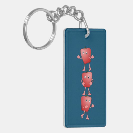 Vertikale Äpfel Schlüsselanhänger (Vorderseite links)