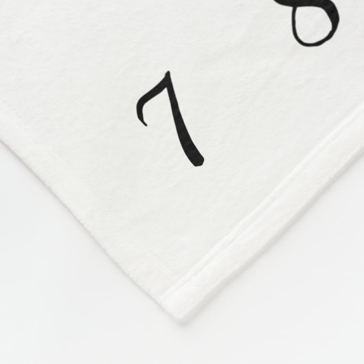 Vertikale Aquarell-Baby-Meilenstein-Decke Fleecedecke (Ecke)