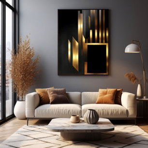 Vertikale Art Deco Eleganz Leinwanddruck