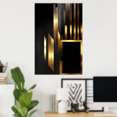 Vertikale Art Deco Eleganz Poster (Heimbüro)