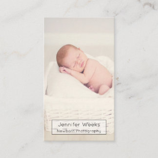 Vertikale Baby-Fotografie-neugeborener Fotograf Visitenkarte
