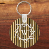 Vertikale Bambuslinien Schlüsselanhänger (Vorderseite)