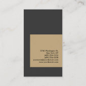 Vertikale Beige Gray Einmalige Visitenkarte (Rückseite)