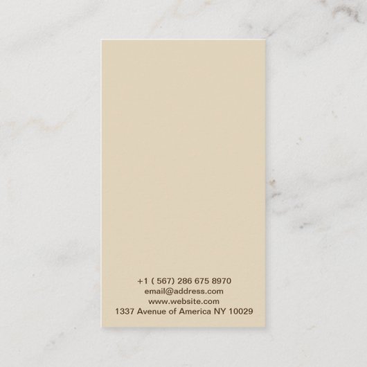 Vertikale Bildvorlage Visitenkarte (Rückseite)