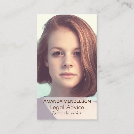 Vertikale Bildvorlage Visitenkarte (Vorderseite)