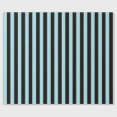 Vertikale blaue und schwarze Pastellstreifen Geschenkpapier (Flach)