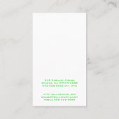 Vertikale Blickwinkel-Sichtweite von Augenbrauen Visitenkarte (Rückseite)