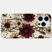 Vertikale Blumen-Eleganz Case-Mate iPhone Hülle (Rückseite (Horizontal))