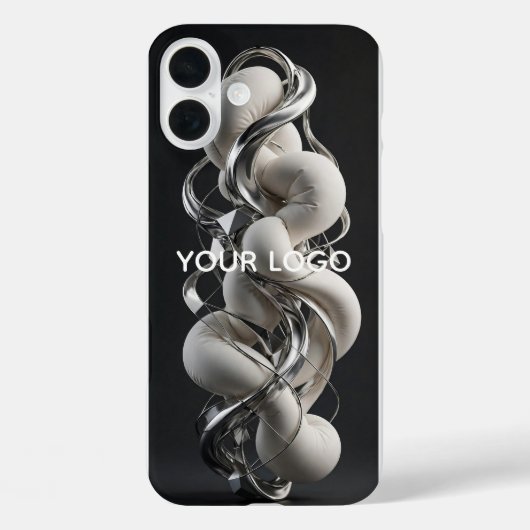 Vertikale Chrome-Twist - Premium 3D-Abstrakt Case-Mate iPhone Hülle (Rückseite)
