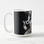 Vertikale Chrome-Twist - Premium 3D-Abstrakt Kaffeetasse (Links)