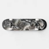 Vertikale Chrome-Twist - Premium 3D-Abstrakt  Skateboard (Horizontal)