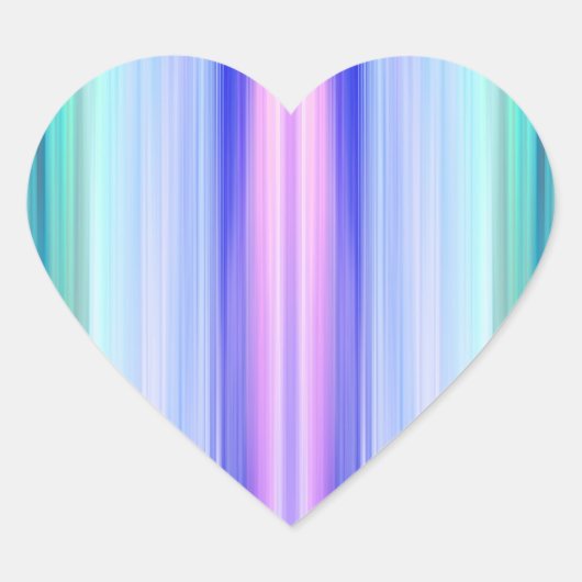 Vertikale Color Stripes Herz-Aufkleber (Vorderseite)