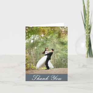 Vertikale Custom Wedding Foto von Thank You Dankeskarte