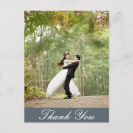 Vertikale Custom Wedding Foto von Thank You Postkarte