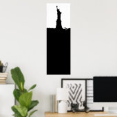 Vertikale Darstellung der Silhouette des Posters Poster (Heimbüro)