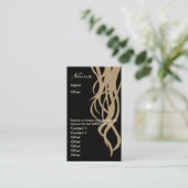 Vertikale der Stylist-Geschäfts-Karte zwei - mit Visitenkarte (Stehend Vorderseite)