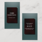Vertikale dunkle Schiefergraue rote Visitenkarte (Vorne/Hinten)