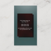 Vertikale dunkle Schiefergraue rote Visitenkarte (Rückseite)