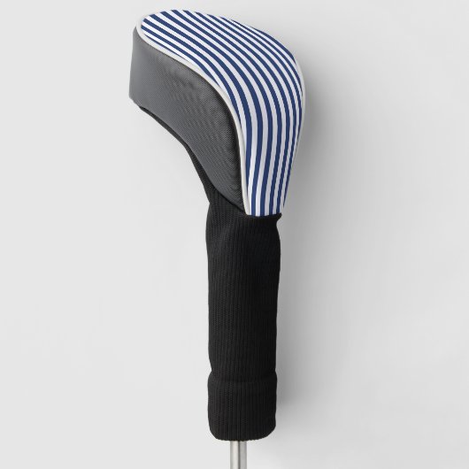 Vertikale dünne Navy-Streifen Golf Headcover (angewinkelt)