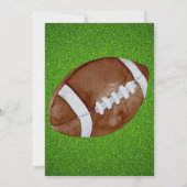 Vertikale Einladung der Football Birthday Party (Rückseite)