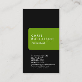 Vertikale, einzigartige schwarz-grüne Streifenkart Visitenkarte