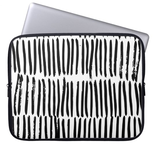 Vertikale Elemente: HandGezeichnet Nahtloser Stil. Laptopschutzhülle (Vorderseite)