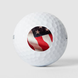 Vertikale Flagge der Vereinigten Staaten Golfball