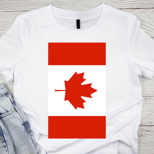 Vertikale Flagge Kanadas T-Shirt