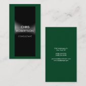 Vertikale Forest Green Black Gray Visitenkarte (Vorne/Hinten)