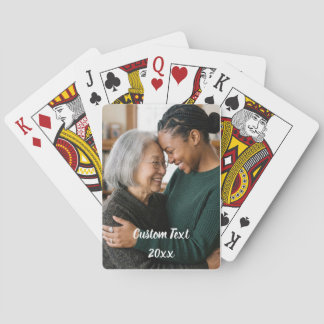 Vertikale Fotokarten - Benutzerdefinierter Text Po Spielkarten