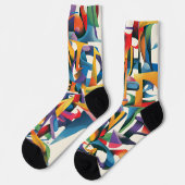 Vertikale Gestaltung der Buchstabenteile Socken (Linkes Detail)